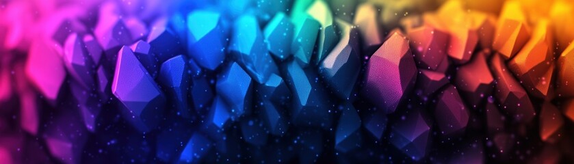 Aufkleber - Abstract colorful geometric background with triangles and vibrant colors for creative designs and presentations
