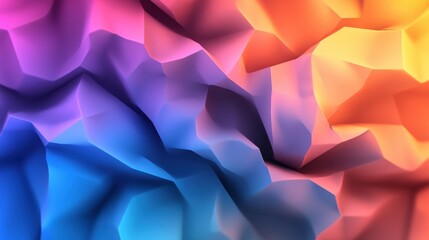 Aufkleber - Colorful abstract background with geometric poly shapes and vibrant colors for design and art projects