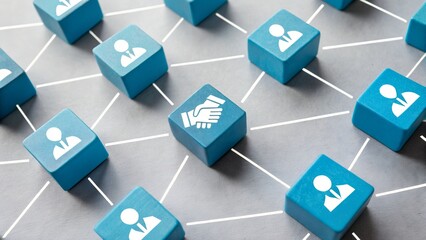 Aufkleber - Dynamic Business Deal and Collaboration on the Internet for Expanding Market Potential and Innovative Partnerships to Drive Growth and Success Strategically