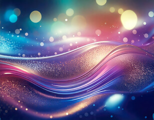 Poster - abstract wave bokeh soft background design