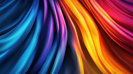 Aufkleber - Colorful silk fabric background with vibrant patterns and textures for design and artistic projects