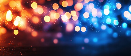 Poster - Abstract motion blur of colorful lights creating a dynamic and vibrant visual effect at night