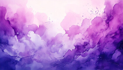 Poster - abstract purple watercolor creates serene background cover design