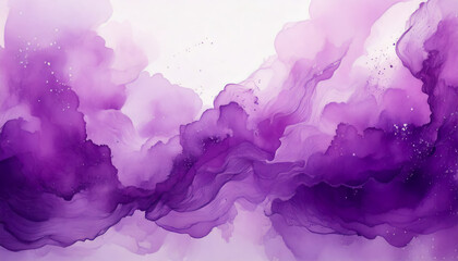 Poster - abstract purple watercolor creates serene background cover design
