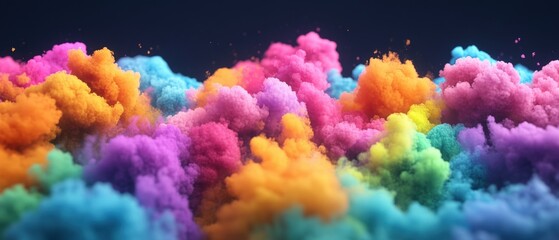 Aufkleber - Colorful smoke explosion abstract background with vibrant hues and swirling patterns for creative design projects