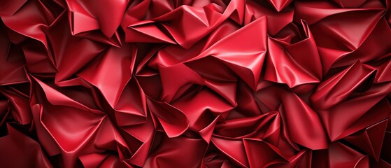 Poster - Red abstract background with folds and textured design for photo editing and graphic projects