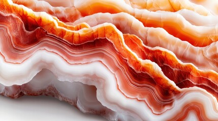 Aufkleber - Close-up of a piece of agate stone showcasing intricate patterns and natural colors in detail