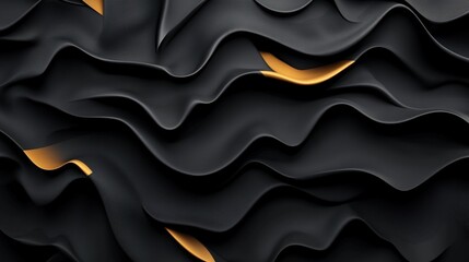 Aufkleber - Black and gold abstract background with textured patterns and visual depth for creative use