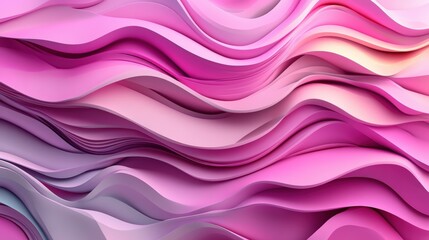 Aufkleber - Abstract background featuring flowing pink and blue waves with a smooth texture and gradient effect