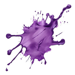 Poster - Purple stain splattered on a white surface showcasing artistic expression and vibrant color contrast, Purple Stain on Transparent background