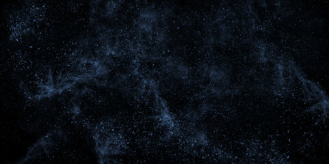 Wall Mural - Light violet colored vapor design abstract glowing on dark space. Teal color powder explosion, isolated on dark cosmic powder Scattered Copy Space messy. Abstract galaxy painting. Smoke cloud texture.