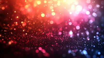 Poster - Abstract blurred lights background with colorful illumination and bokeh effect for creative design
