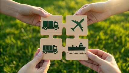 Poster - Exploring the advancements in green logistics focusing on sustainable transport solutions for reducing carbon footprints and enhancing eco friendly practices