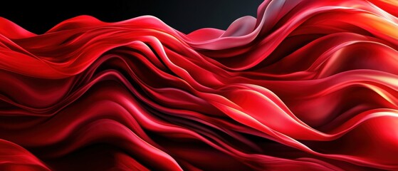 Poster - Red and white wavy background with abstract design for modern creative projects and digital art