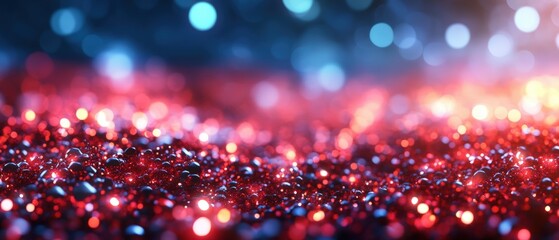 Poster - Red and blue glitter background with sparkles for photo and creative design use