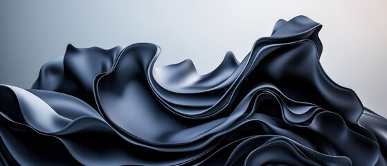 Poster - Black abstract background with smooth texture and subtle gradients for design and creative projects