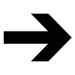 Wall Mural - Bold Right Arrow Symbol in Black