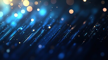 Poster - Abstract blue background with bokeh lights creating a soft and dreamy visual effect for design projects