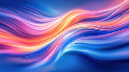 Aufkleber - Abstract background featuring colorful wavy patterns with gradient shades and dynamic flow of shapes