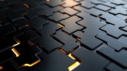 Aufkleber - Close up of a black and gold pattern with intricate design and texture for background or wallpaper use