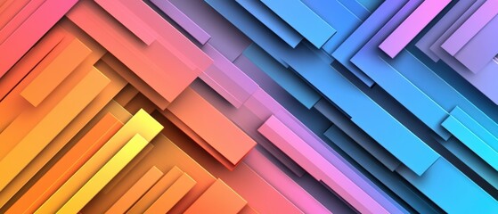 Poster - Abstract background with colorful lines and shapes creating a dynamic visual composition