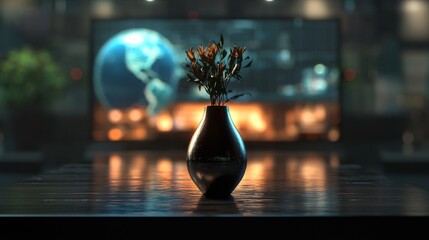 Poster - a virtual set studio for green footage allows you to achieve your vision of a professional studio in