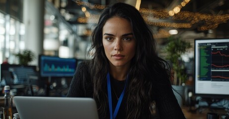 Aufkleber - a female qa engineer from a multiethnic background is shown working on identifying and resolving sof