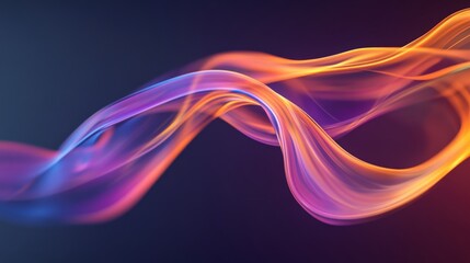Poster - abstract colorful wave patterns flowing against a dark background, creating a vibrant visual effect