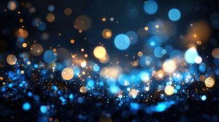 Poster - Abstract glowing bokeh lights background with soft focus and vibrant colors for creative designs