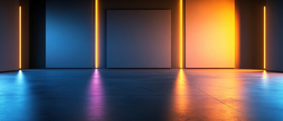 Poster - brightly lit room with light streaming through open doors illuminating the interior space