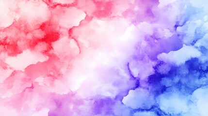 Aufkleber - Watercolor background featuring soft clouds and artistic elements for creative projects