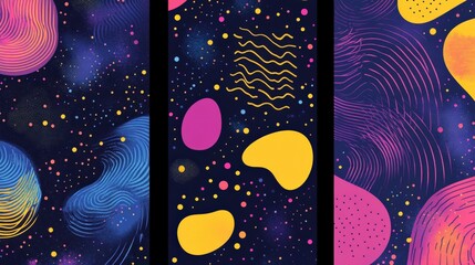 Poster - Abstract colorful background with vibrant shapes and patterns creating a dynamic visual experience