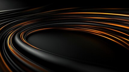 Aufkleber - Black and orange swirl abstract background with soft texture for graphic design and art projects