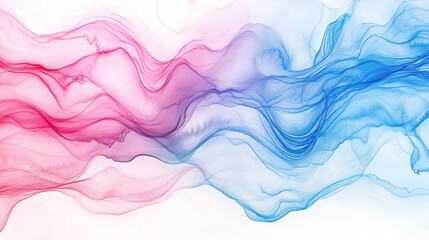 Poster - Fluid motion artistry abstract waves in red and blue digital artwork calm environment artistic perspective