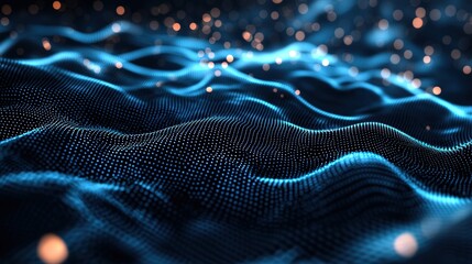 Aufkleber - Blue background with pattern of dots and photo overlay for design and graphic projects