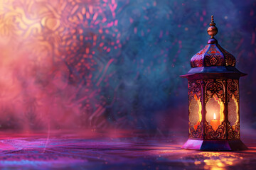 Poster - Enchanted eastern lantern on vibrant background