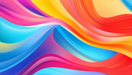 Fototapete - Abstract Colorful Waves Swirling Fluid Design Dynamic Motion Background for Creative Projects.