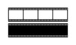 © Hasan_Sumon - Film strip reel icon. Cinema or movie roll with frames. Blank negative film. Retro black and white film tape of 35mm. Video tape, photo film strip frame on isolated white background. Vector