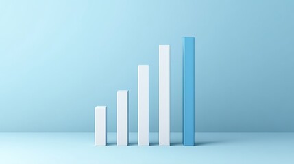 Leinwandbilder - Bar chart displaying low sales transformed into exponential growth over time. Generative AI