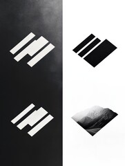Aufkleber - Comparison of outdated logo and modern sleek redesigned logo showcasing evolution in branding concept. Generative AI