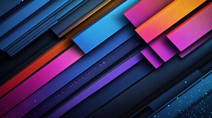 Aufkleber - Abstract background featuring colorful lines and stars creating a vibrant and dynamic visual effect
