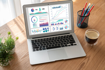 Poster - business data dashboard provide modish business intelligence analytic for marketing strategy plannin