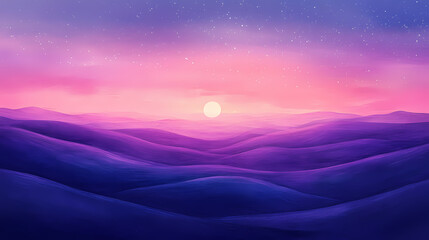 Wall Mural - pastel dreamscape serene hills landscape