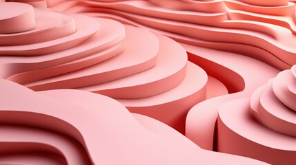 Aufkleber - Close up of a pink background featuring numerous curves and abstract patterns for creative design