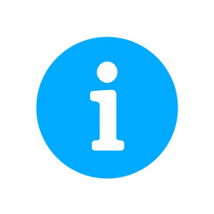 Leinwandbilder - Blue information icon design. User interface design. Vector illustration. 