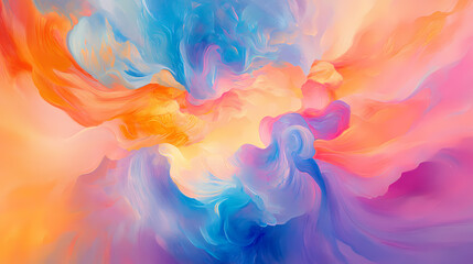 Wall Mural - abstract dreamscape vibrant colors