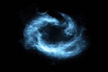 Aufkleber - Glowing gas swirls create a mesmerizing energy flow in dark surroundings. Generative AI