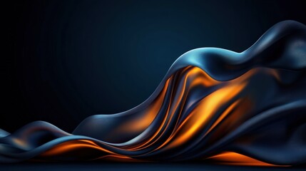 Aufkleber - Abstract background with flowing liquid shapes and soft gradients in vibrant colors and textures