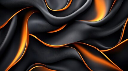 Aufkleber - Black and orange abstract background with photo elements for creative designs and layouts