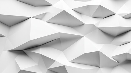 Poster - Abstract geometric white wall with sharp peaks and valleys, creating a modern artistic backdrop